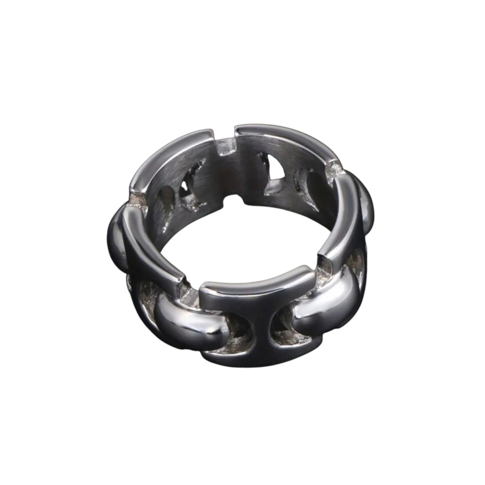 New Unisex Stainless Steel Link Chain  Ring Size 9 - Picture 3 of 3
